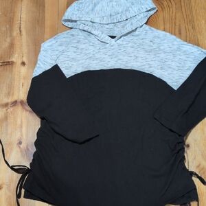 SO Black and Gray Hoodie Sweatshirt
